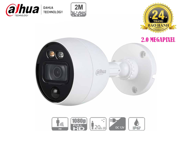 Camera 2MP HDCVI  DH-HAC-ME1200BP-LED - TÍCH HỢP CẢM BIẾN PIR LOẠI TRỪ BÁO ĐỘNG GIẢ